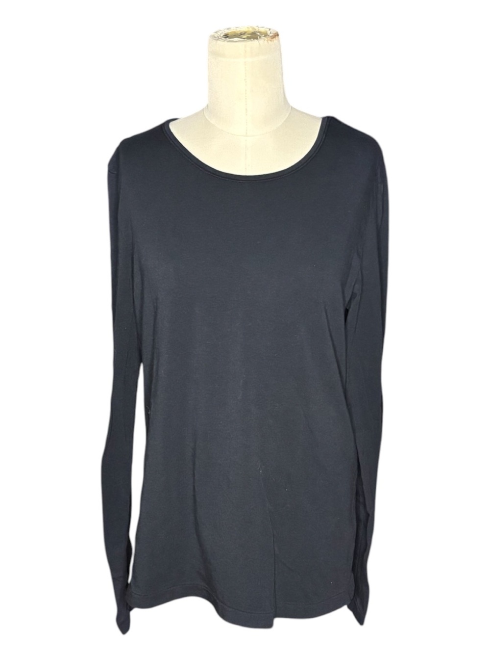 Gap Black Long Sleeve Scoop Neck Top
